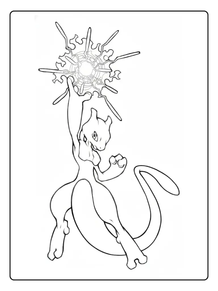 Disegni da Colorare Mewtwo (8)