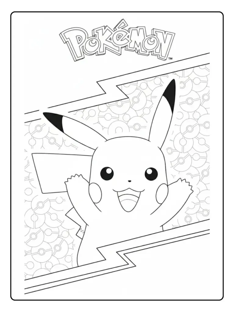 Disegni da Colorare Pikachu (1)