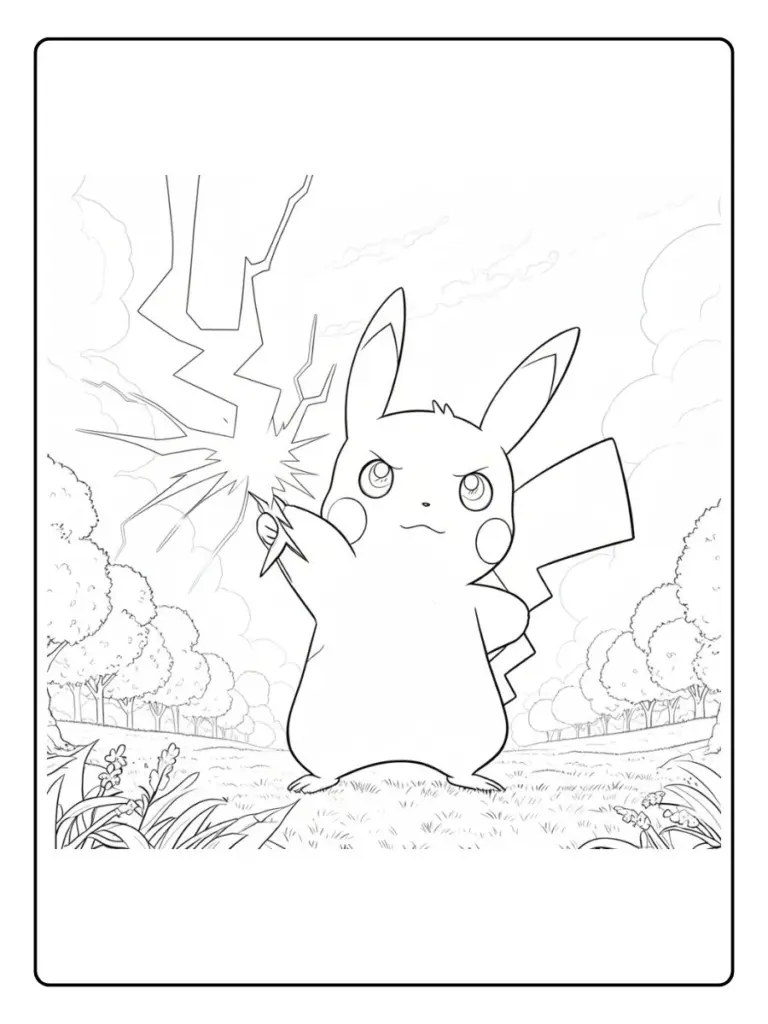 Disegni da Colorare Pikachu (12)