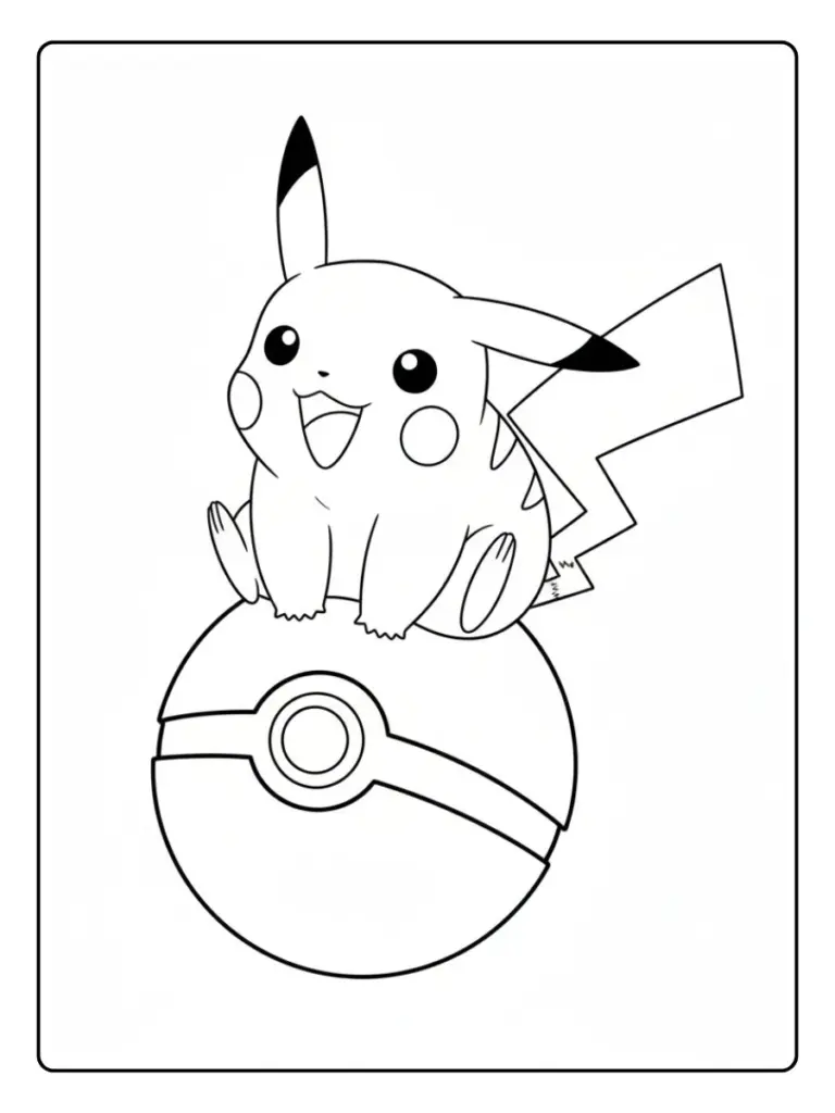 Disegni da Colorare Pikachu (4)