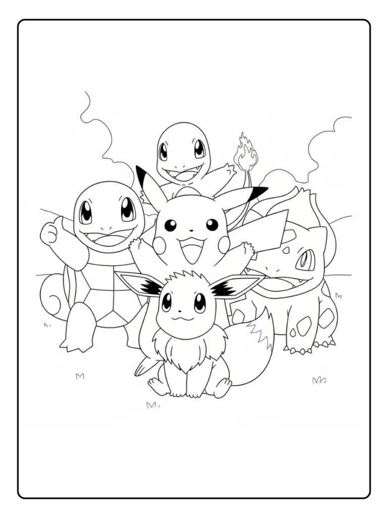 Disegni da Colorare Pikachu (5)