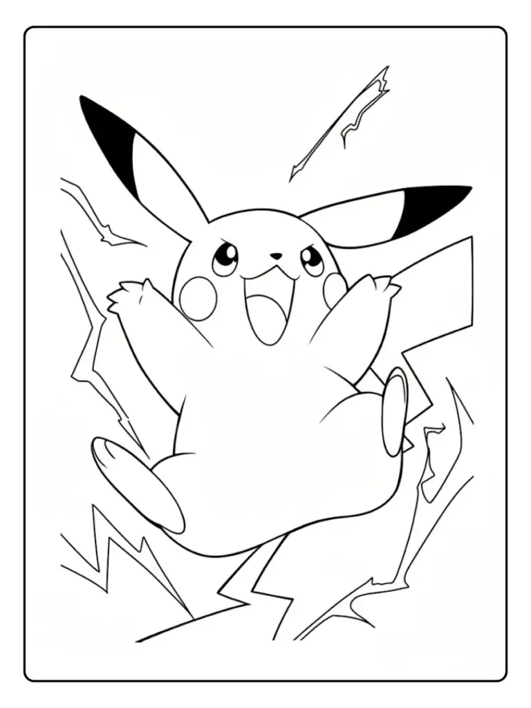 Disegni da Colorare Pikachu (7)