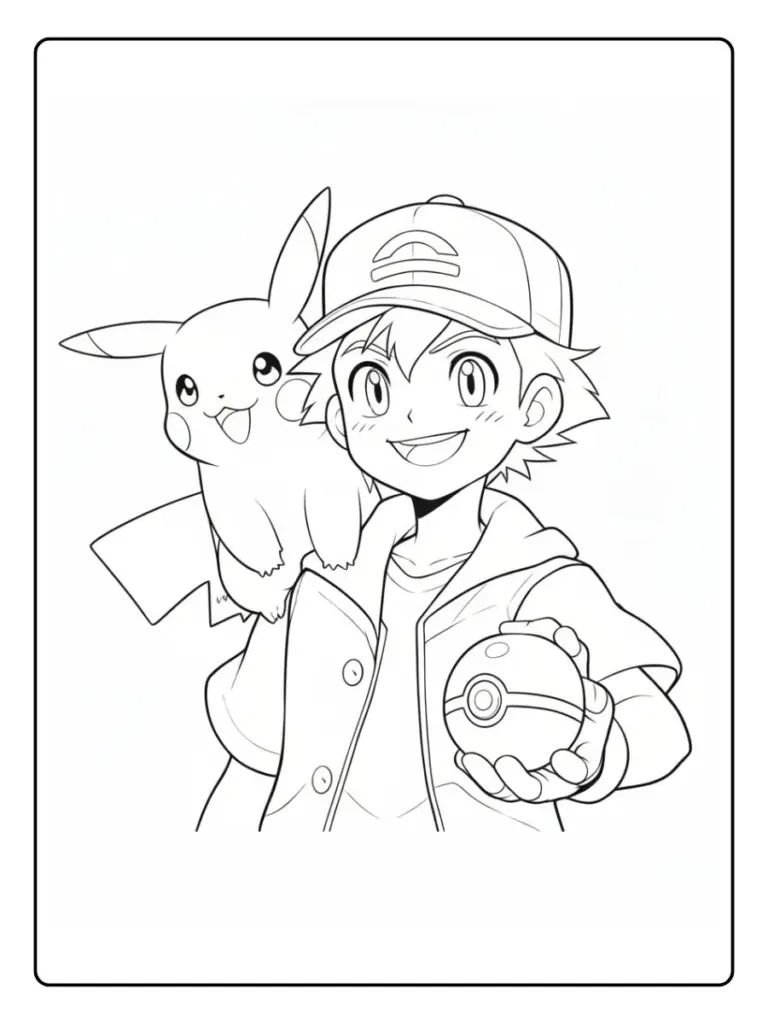 Disegni da Colorare Pikachu (8)