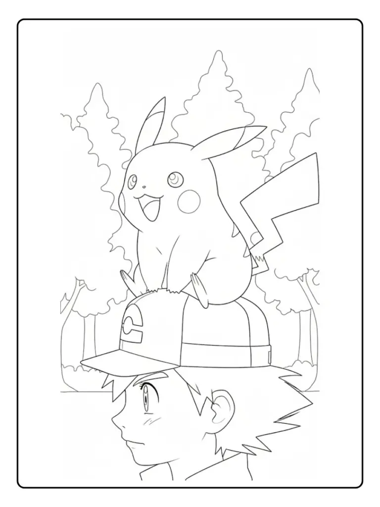 Disegni da Colorare Pikachu (9)