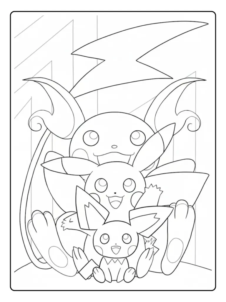 Disegni da Colorare Raichu​ (3)