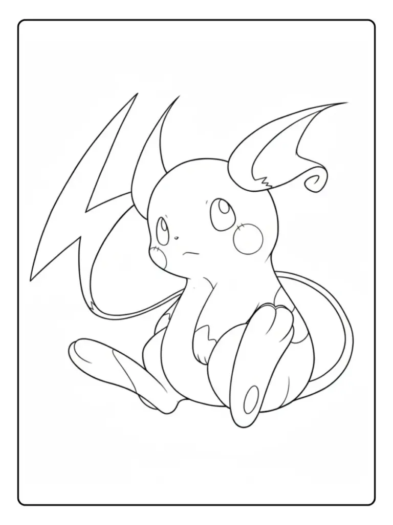 Disegni da Colorare Raichu​ (6)