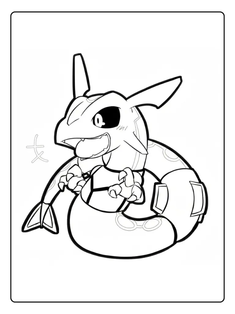 Disegni da Colorare Rayquaza (1)