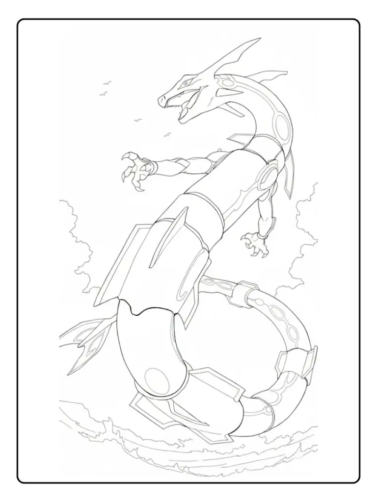 Disegni da Colorare Rayquaza (11)