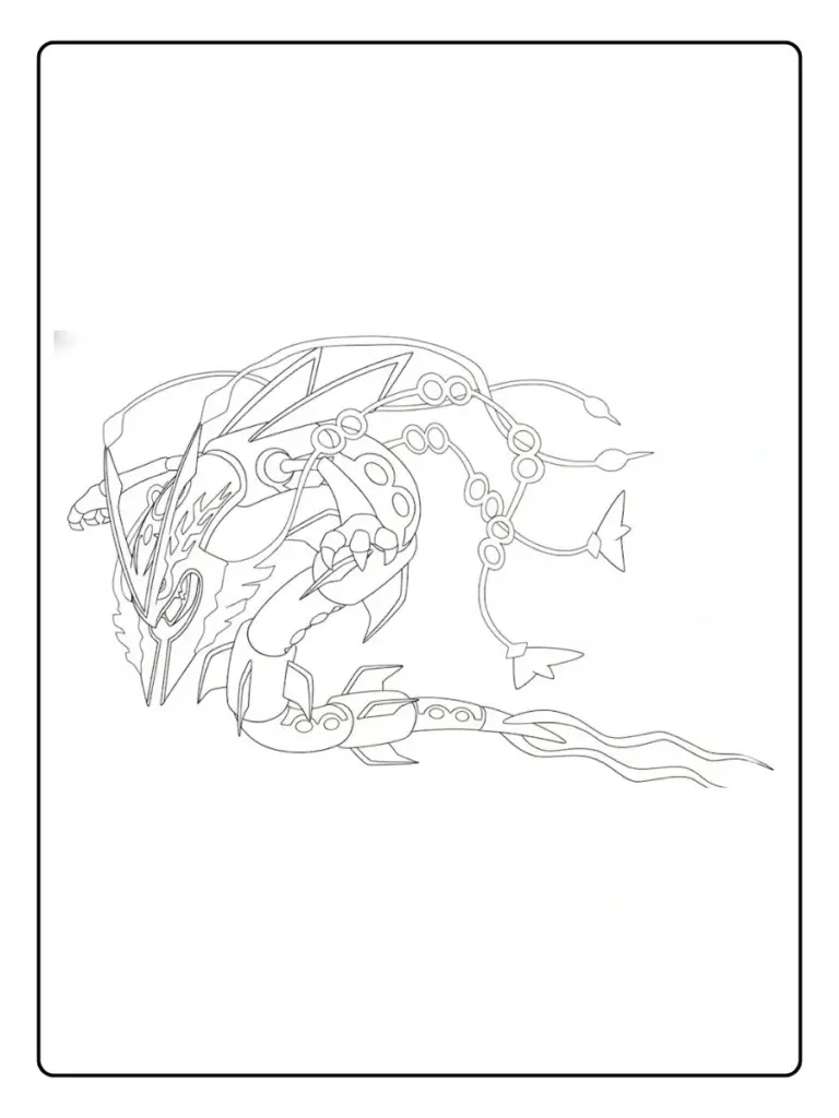 Disegni da Colorare Rayquaza (2)