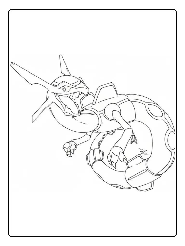 Disegni da Colorare Rayquaza (4)