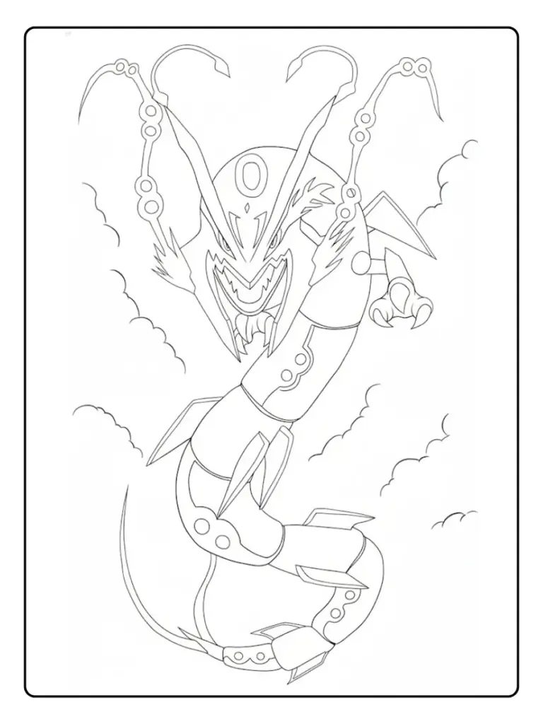 Disegni da Colorare Rayquaza (5)