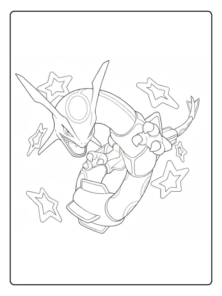Disegni da Colorare Rayquaza (6)