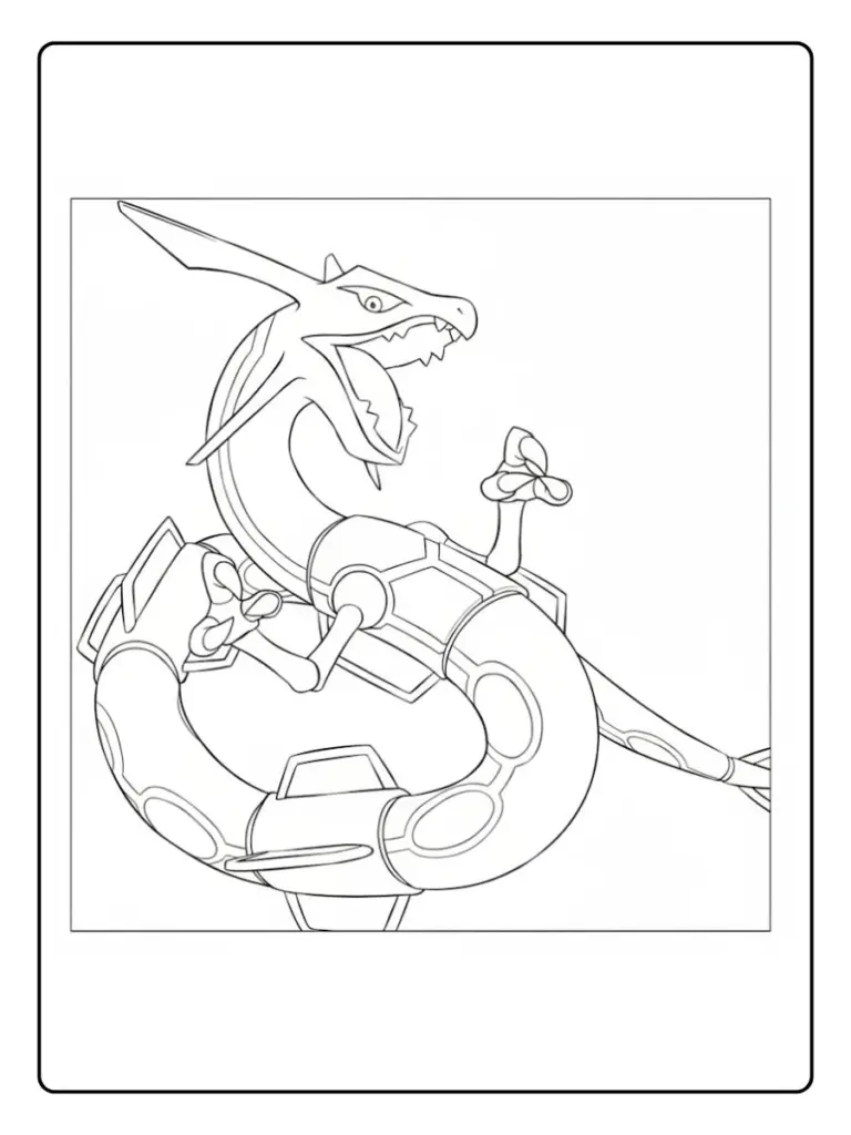 Disegni da Colorare Rayquaza (8)