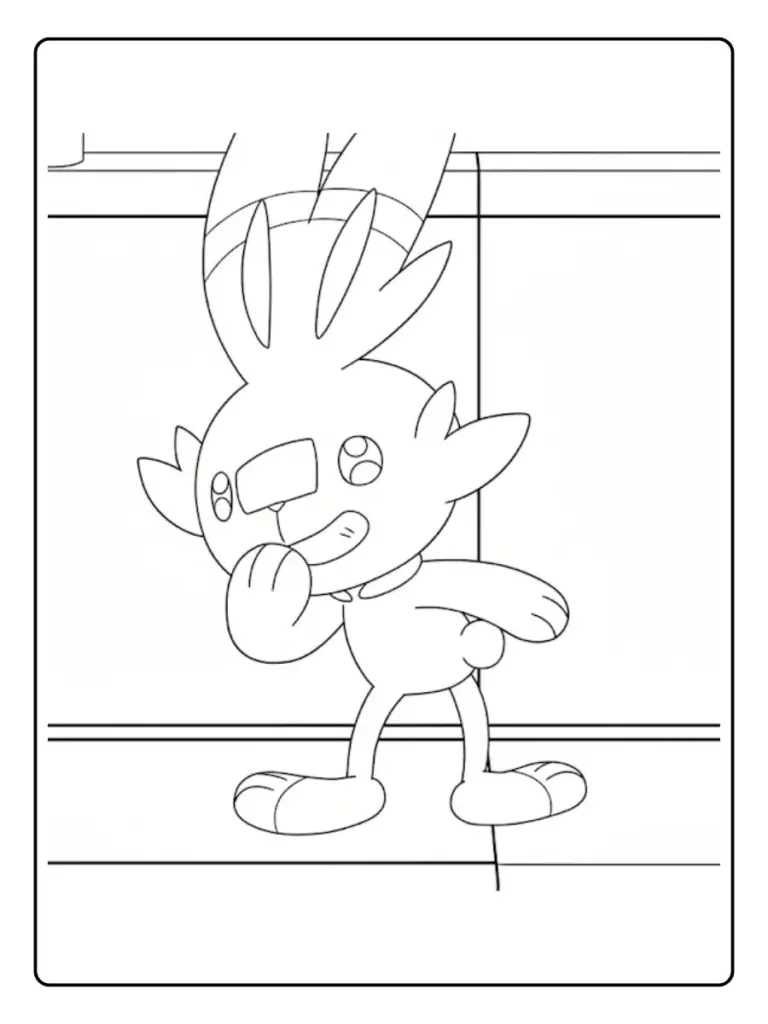 Disegni da Colorare Scorbunny (3)