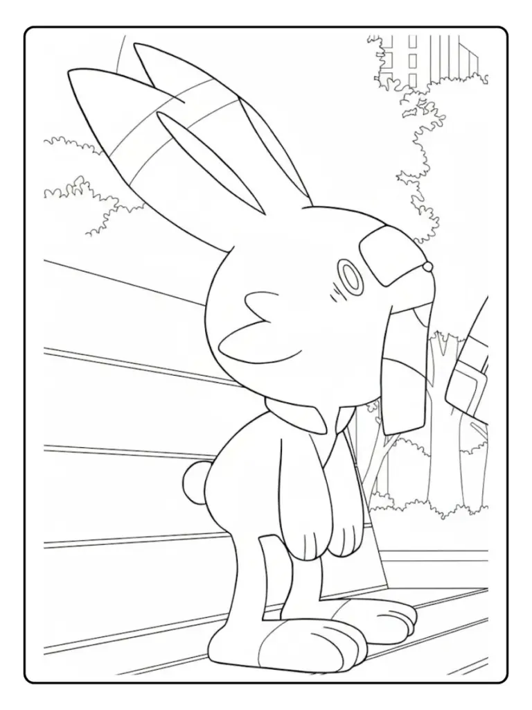 Disegni da Colorare Scorbunny (5)