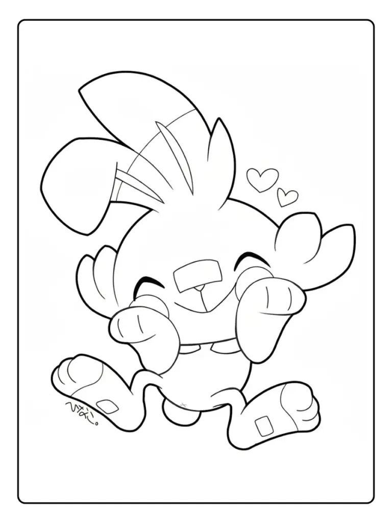 Disegni da Colorare Scorbunny (7)