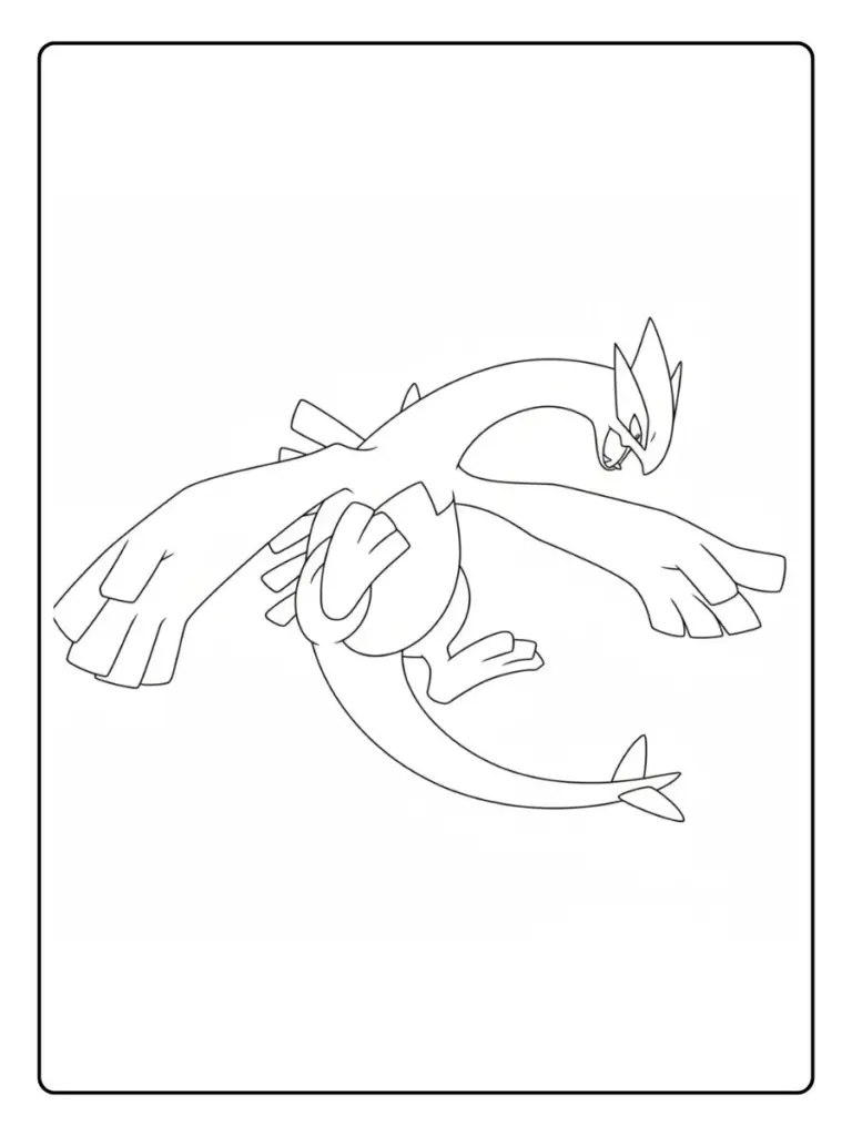 Disegni da Colorare dei Pokémon Leggendari (1)