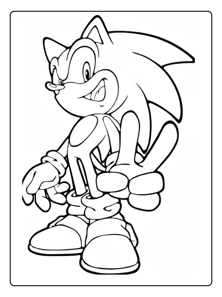 Disegni da Colorare di Sonic (14)