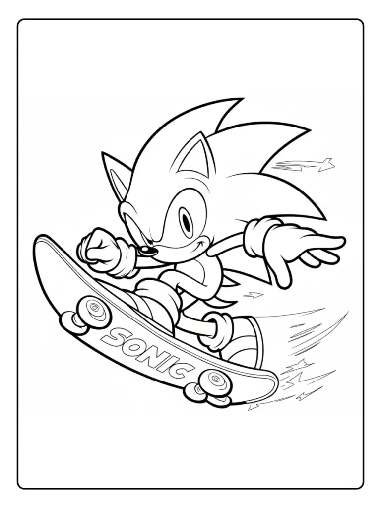 Disegni da Colorare di Sonic (2)