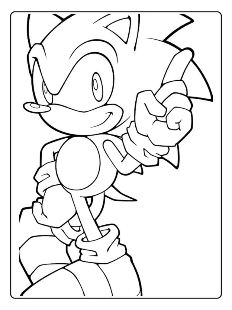Disegni da Colorare di Sonic (3)