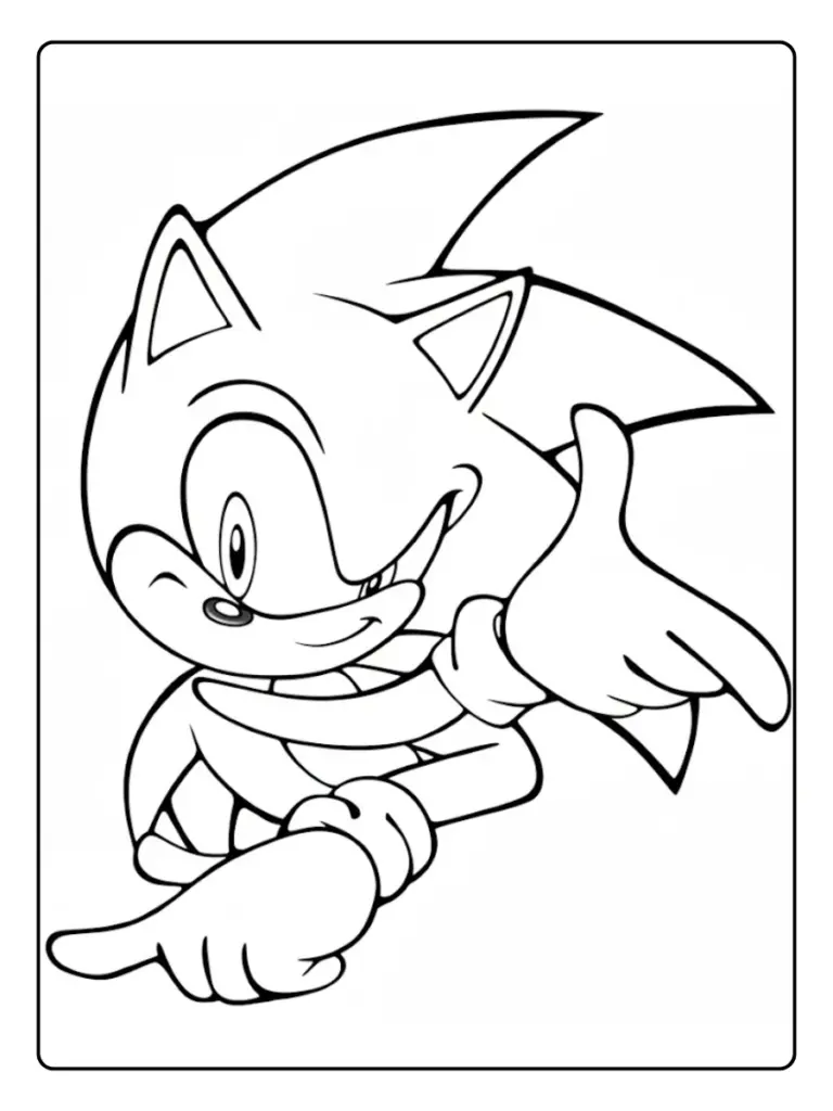 Disegni da Colorare di Sonic (4)