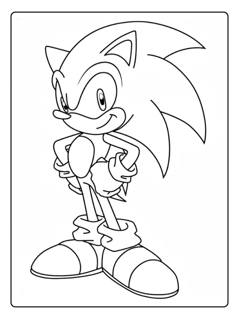 Disegni da Colorare di Sonic (5)