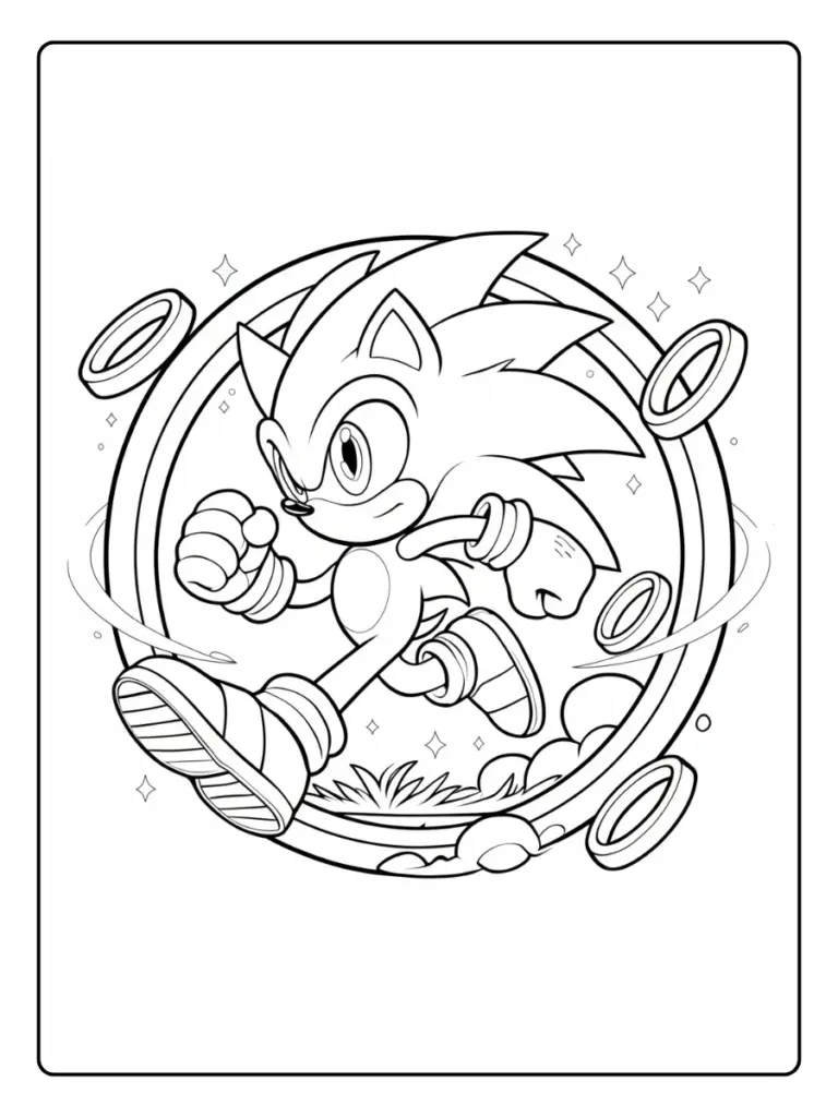 Disegni da Colorare di Sonic (6)