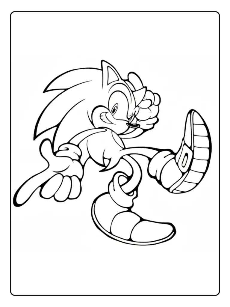 Disegni da Colorare di Sonic (7)
