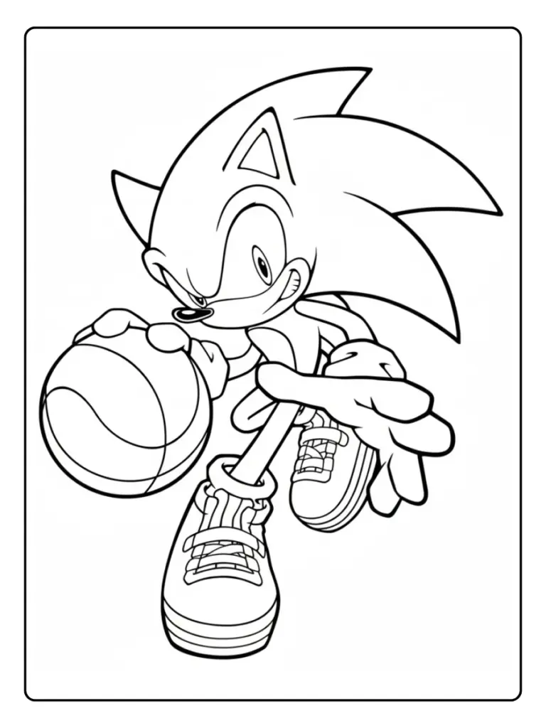 Disegni da Colorare di Sonic (9)
