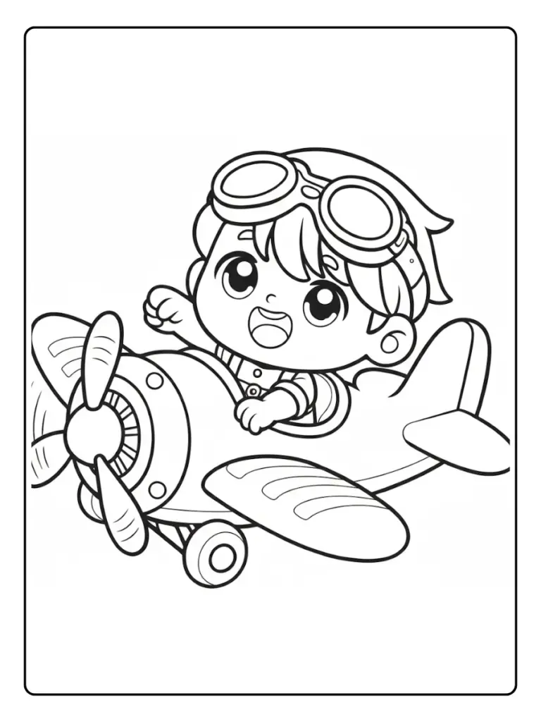 Disegni di Aerei da Colorare (10)