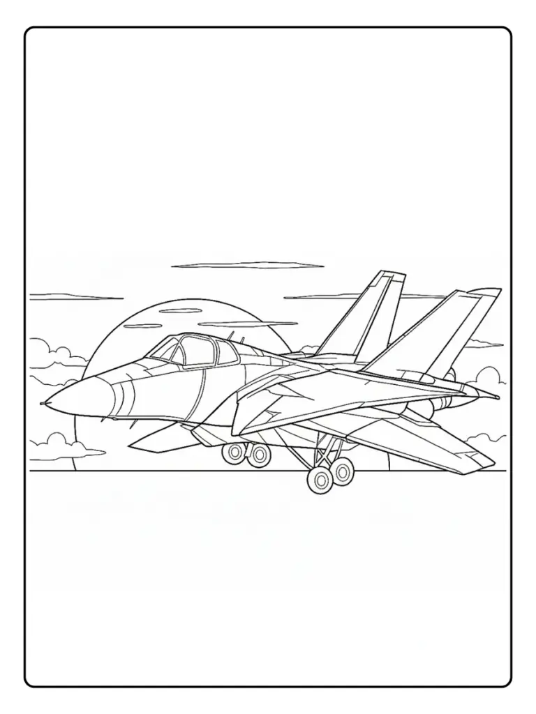 Disegni di Aerei da Colorare (11)