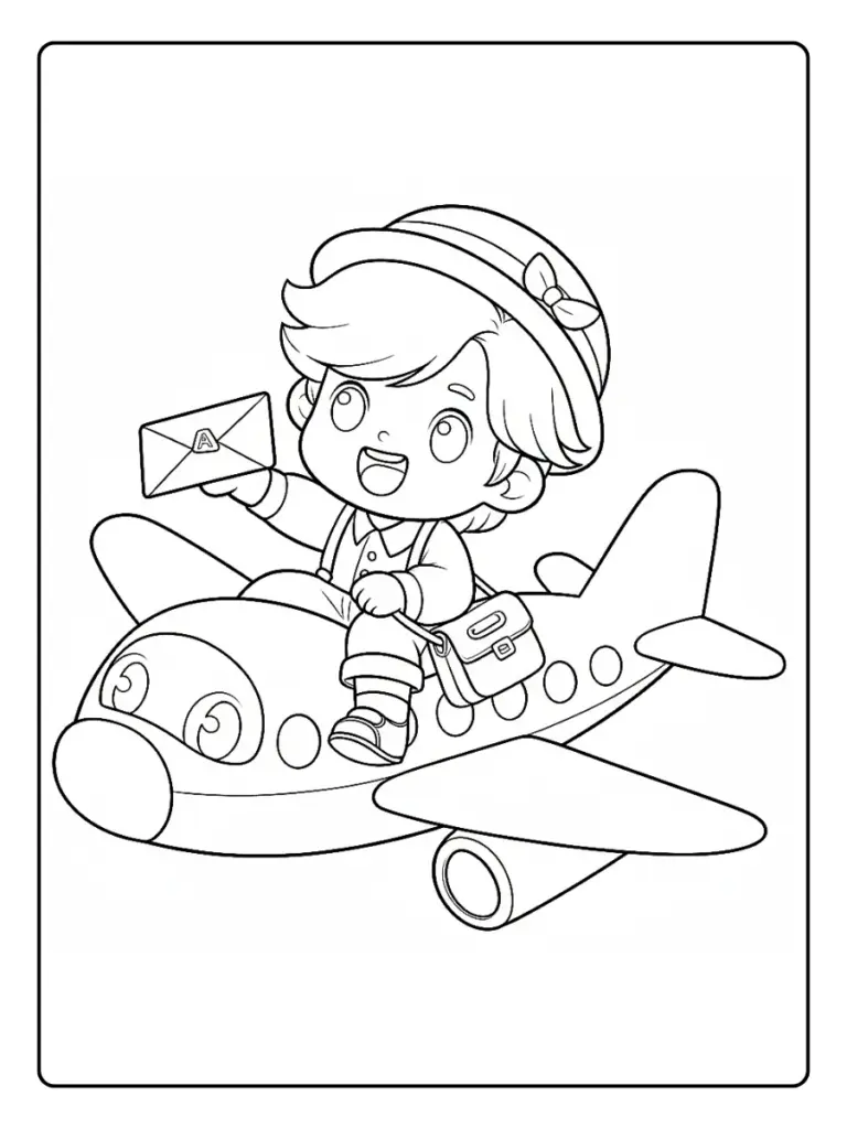 Disegni di Aerei da Colorare (12)