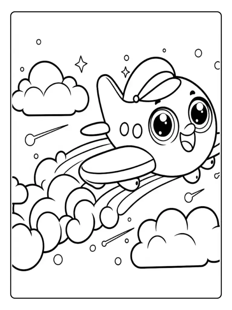 Disegni di Aerei da Colorare (3)