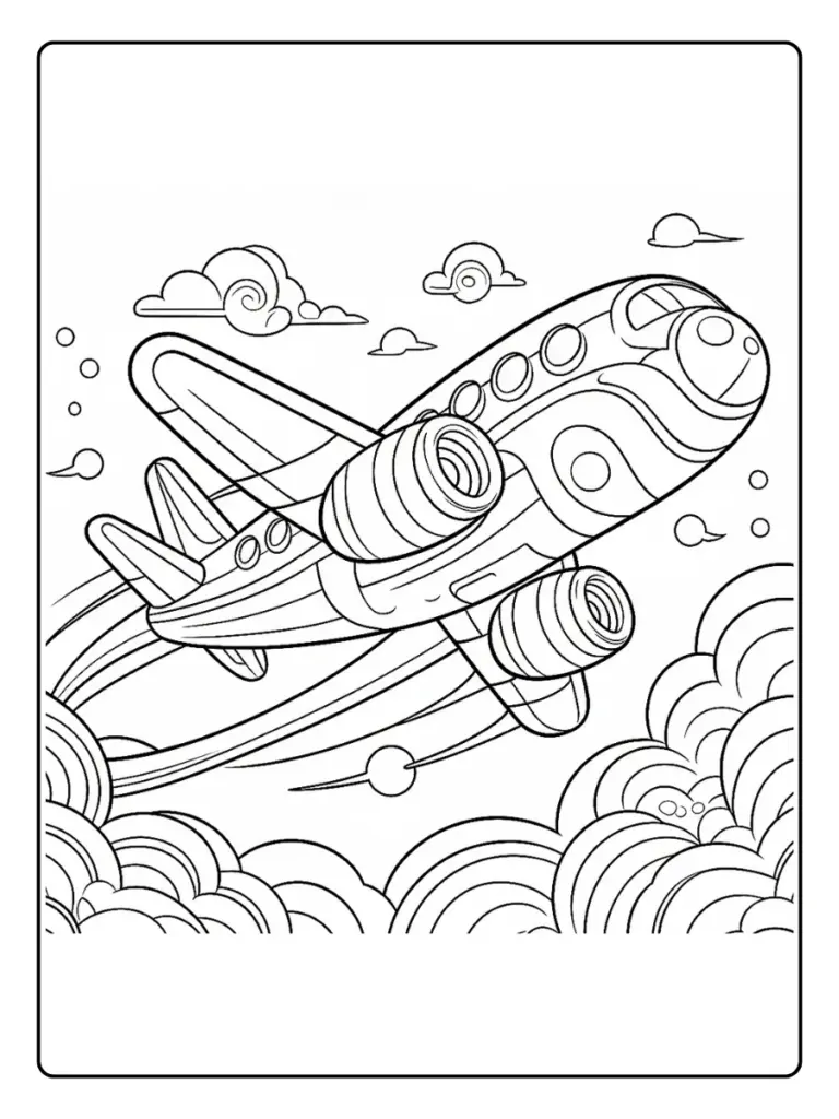 Disegni di Aerei da Colorare (4)