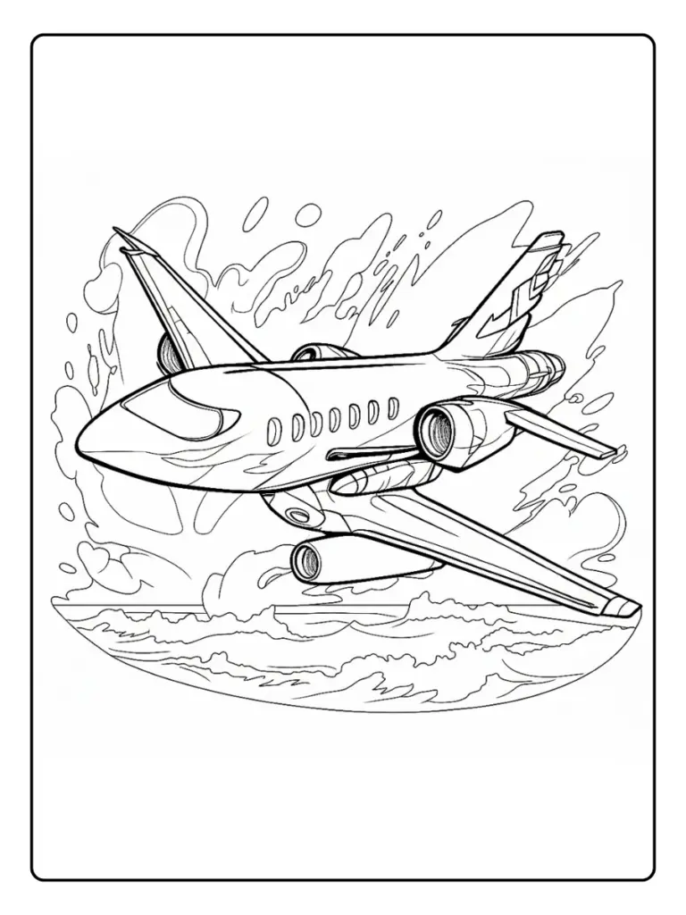 Disegni di Aerei da Colorare (5)