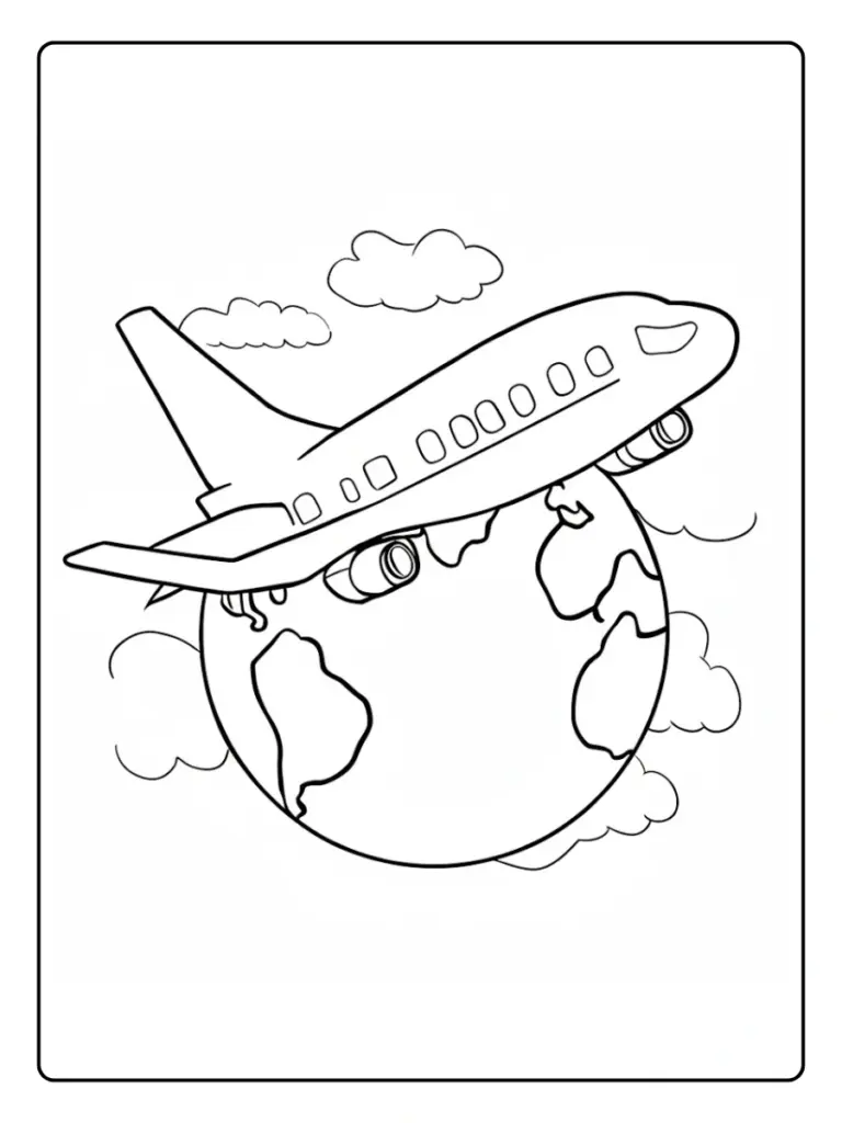 Disegni di Aerei da Colorare (6)