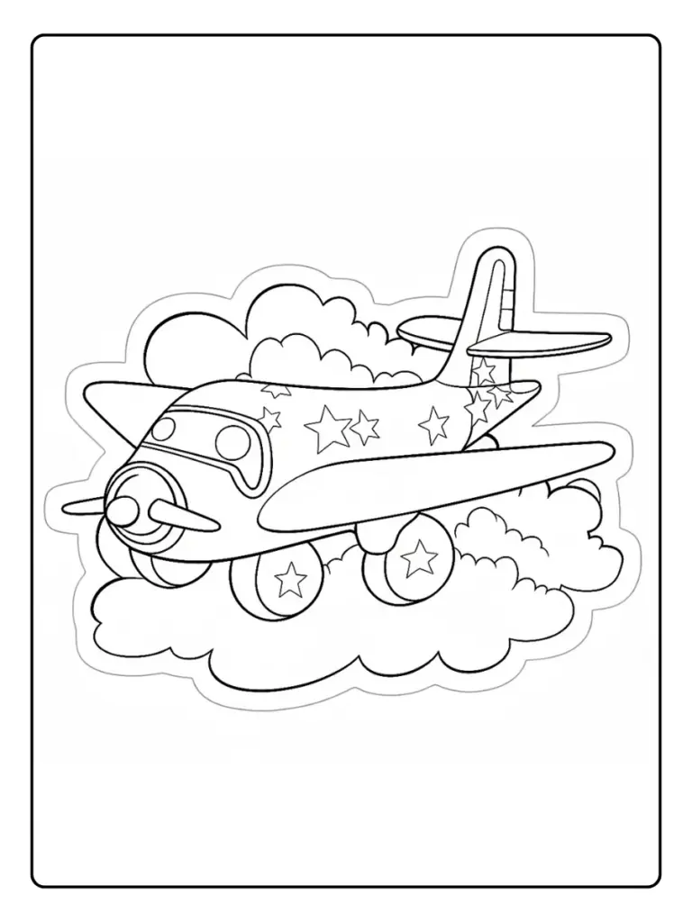 Disegni di Aerei da Colorare (8)