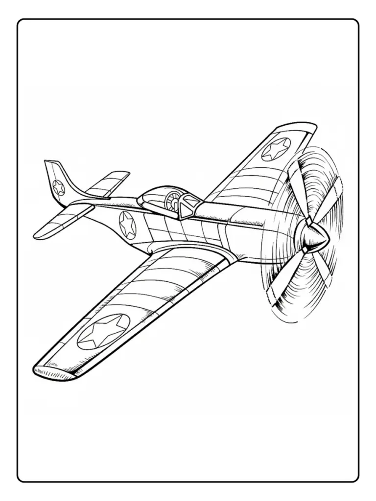 Disegni di Aerei da Colorare (9)