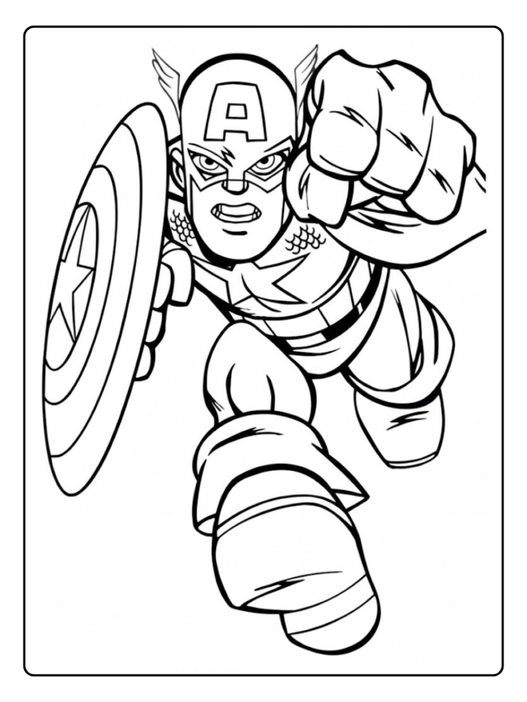 Disegni Di Capitan America Da Colorare 1