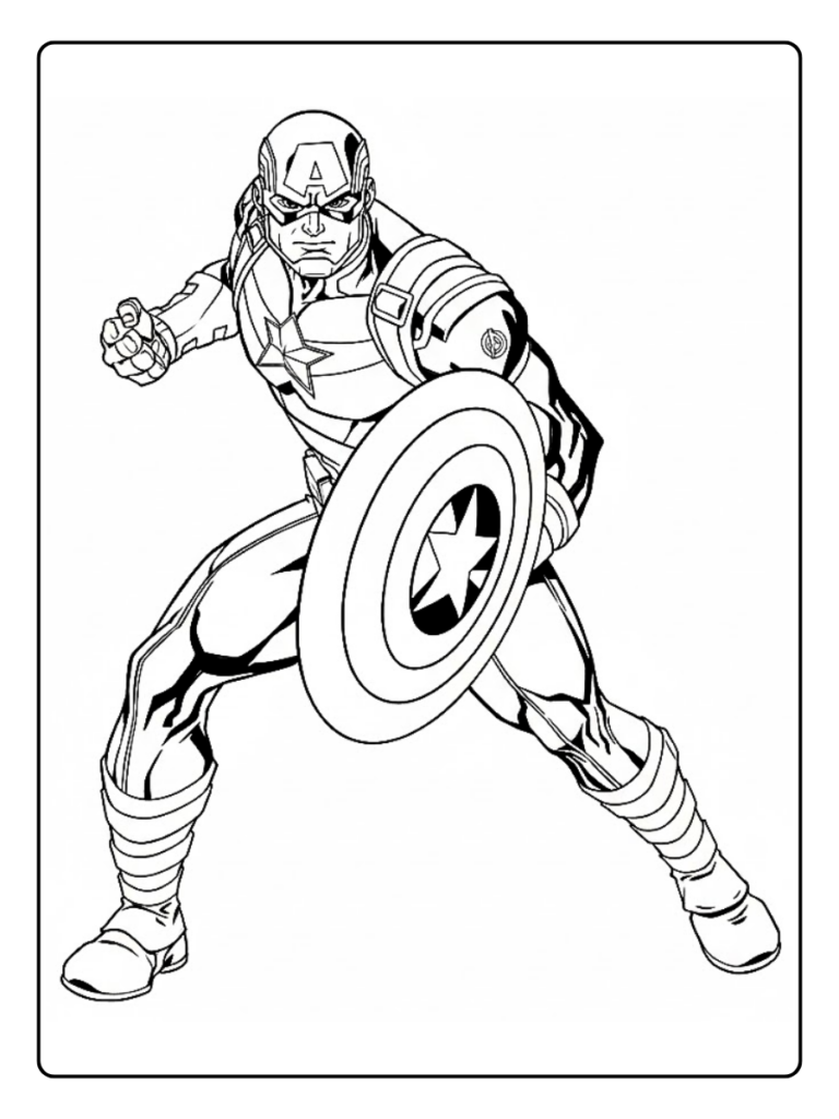 Disegni Di Capitan America Da Colorare 11