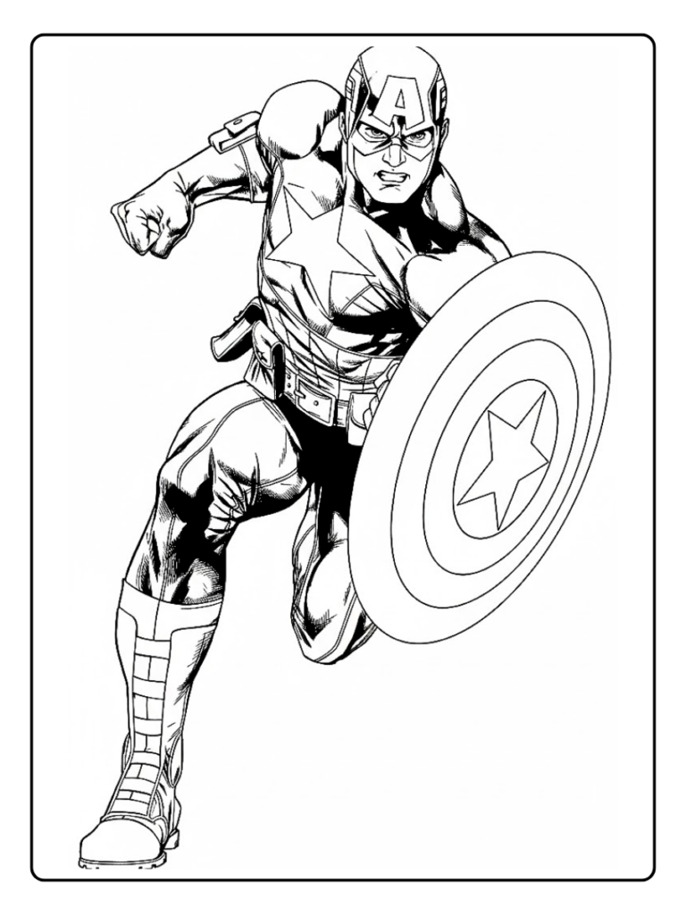 Disegni Di Capitan America Da Colorare 15