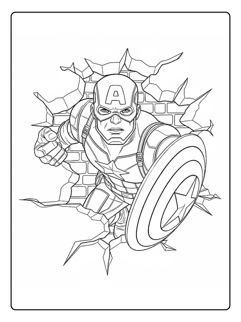 Disegni Di Capitan America Da Colorare 3