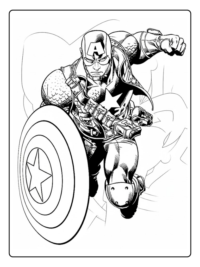 Disegni Di Capitan America Da Colorare 4