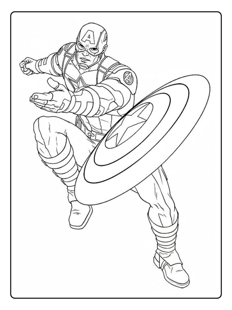 Disegni di Capitan America da Colorare