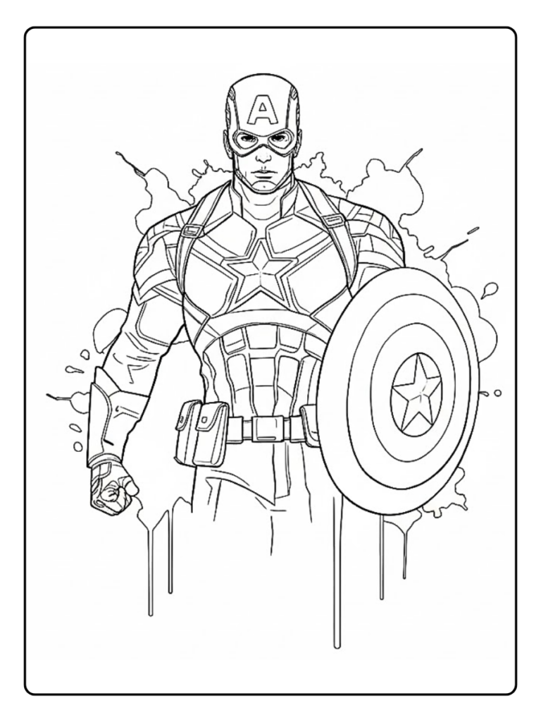Disegni Di Capitan America Da Colorare 7