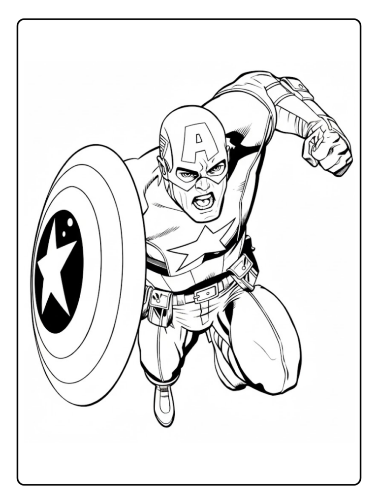 Disegni Di Capitan America Da Colorare 8