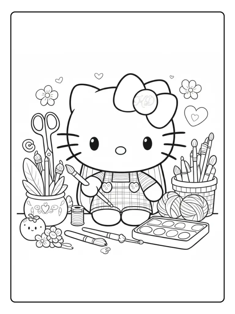 Disegni di Hello Kitty da Colorare (12)