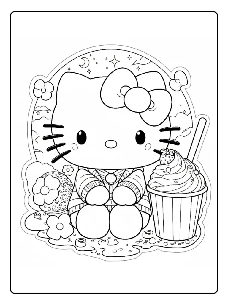 Disegni di Hello Kitty da Colorare (4)