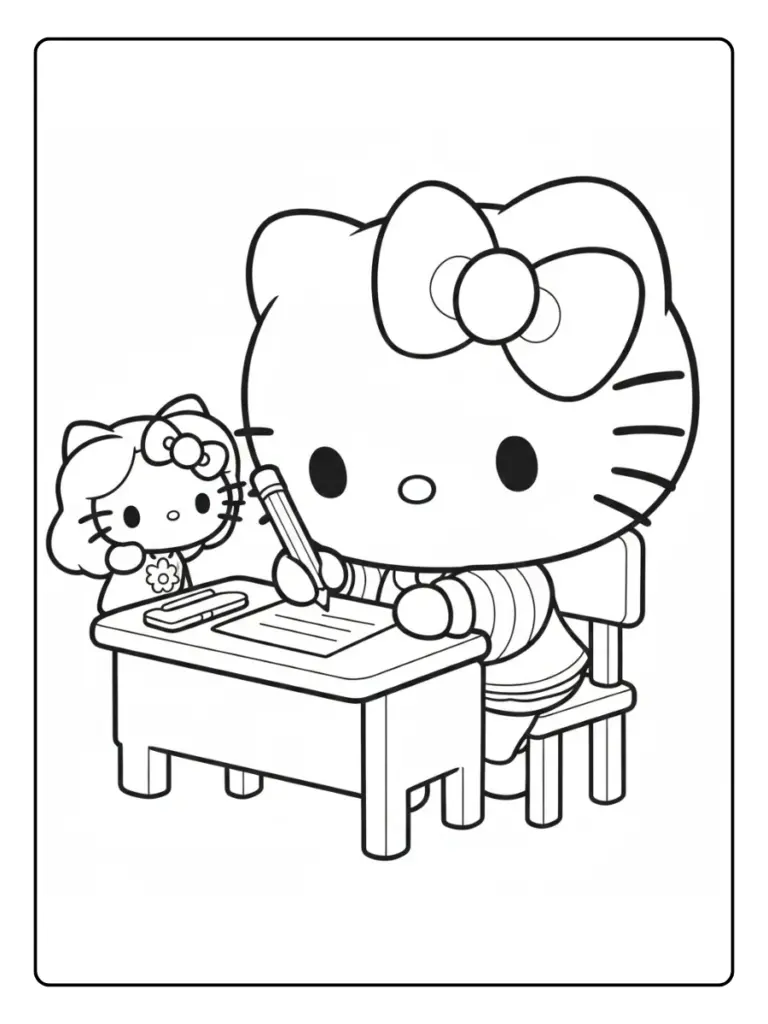Disegni di Hello Kitty da Colorare (8)