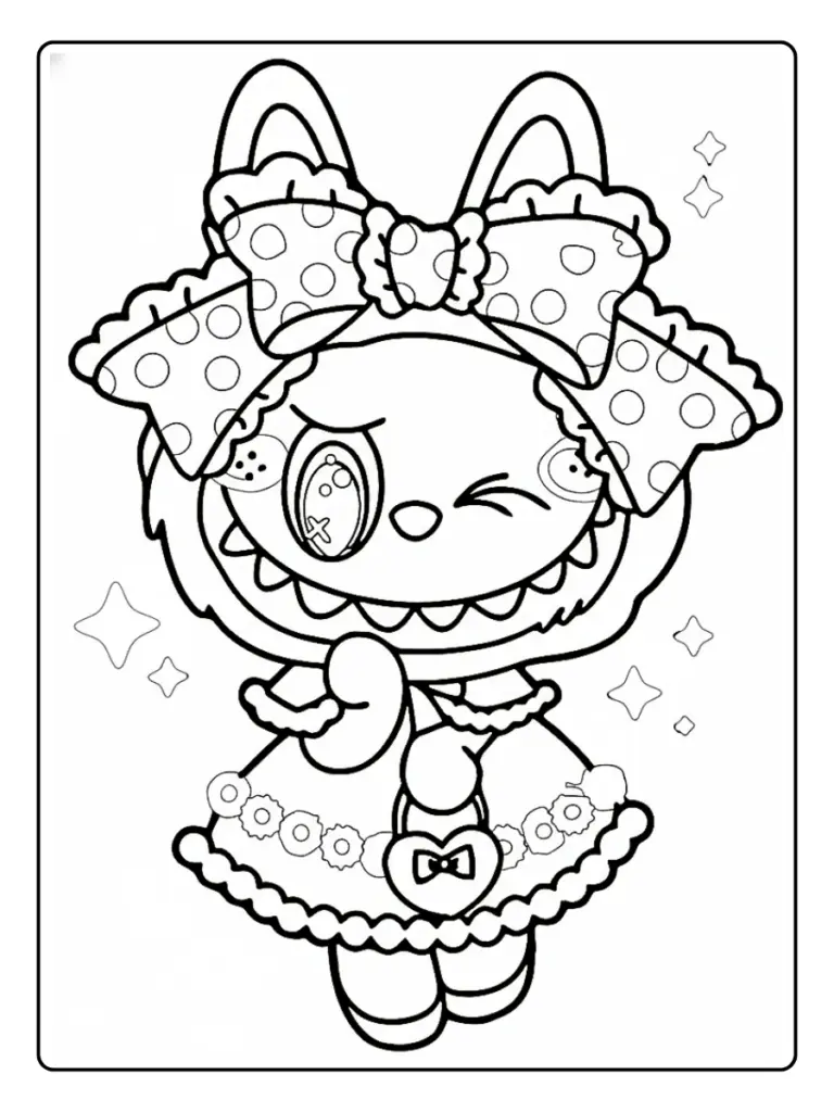 Disegni di Labubu da Colorare (10)